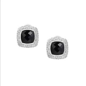 NWT Effy Black Onyx and Sterling Silver Earrings